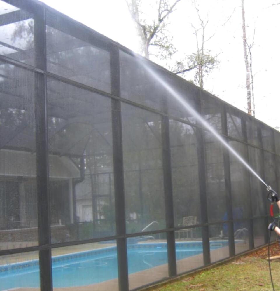 Screen Enclosure Cleaning - Champion Landscape Supplies - HOUSE WASHING